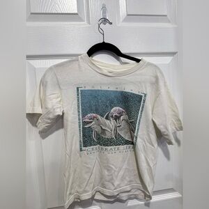 Vintage Dolphin Shirt - Youth L or Adult Crop top